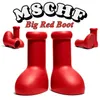 mschf Big Red Boot chaussures rouges Outdoor Astro Boy Big Red Hommes femmes botte de pluie chaussure Round Heads Boot EUR 36-45 avec boîte