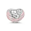 925 Silver Fit Pandora Oryginalne uroki DIY Wiselanty Kobiety Bracelets Bracelets Krzyki Nowe srebrne niebieskie rodzinne wisior Boygirl Baby Butelka