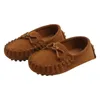 Sneakers ulknn Autumn New Children's Peas Shoes 2023 pojkar flickor casual skor stora barn senor Bottom Baby Shoes Tide Brown Rose Blue AA230316