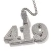 A-Z Aangepast nummer Letters Hangdoek Kettingen Bling Cubic Zirkon Real Gold Compated