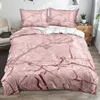 Bedding Sets 3D Simple Pink Tropical Leaves Bed Linen White Comforter Full Twin King Size 220x240cm Duvet Cover Set Home Textile