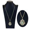 Ketting oorbellen set sunspicems Arabische bruids bruid bruiloft sieraden mint groen kristal vrouwen oorr earring morokko caftan bijoux 18k gouden kleur cadeau