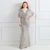 Feestjurken 2023 Wit plus size groene pailletten avondjurk korte mouw elegante vrouwen lang zwart prom