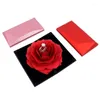 Sacchetti per gioielli Scatola per anelli con fiori di rosa a forma di cuore 3D Proposta di espositori per matrimoni appositamente progettati per custodie per coppie