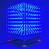 電球1Set 8x8x8 LED CUBE 3D Light Square Blue Electronic DIY Tool Kit Giftled