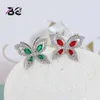 Stud Earrings Be 8 Women High Quality Cubic Zirconia Stone Butterfly Shape Earring Pendientes Mujer Moda E764