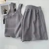 Женская одежда для сна QWEEK PAJAMAS Летняя домашняя одежда 2 кусок набор Pijamas Feminino Suits с шортами повседневной гостиной ночная нота 230317