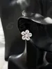 Stud Earrings Flower Pentagram Zircon Simple Fashion Small Fresh Petals Female