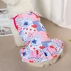 Vestido de cachorro er verão fino gato vestido de gato roupas estampas doces roupas de estimação para cães pequenos yorkshire shih tzu pug vestidos mascotas roupas