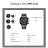 Wristwatches reloj hombre Mens Casual Watches Luxury Business Stainless Steel Quartz Wristwatch Calendar Male Sports Bracelet montre homme 230317