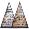 Decorative Figurines 36 PCS/Box Natural Healing Crystals Mineral Specimens Irregular Tumbled Stones Rock Collection Box For Kids Research