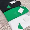 Kontrast sömnad T -shirtbrev tryckt 100% Pure Cottons män och kvinnliga par tidvattenlogotyp