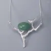 Ketten 925 Sterling Silber Jade Chinesischen Ethnischen Stil Halsketten Für Frauen 2023 Nette Vogel Zweig Anhänger Choker Schmuck Kette XL042