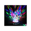 2016 LED -glödlampor E27 3W 110V220V Colorf Rotating RGB Projector Crystal Stage Light Magic Mini Party Dance BB For Home Drop Delivery Lights DHXSJ