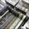 2016 Nastri adesivi 10 Pz / set Nastro Washi oro Mascheratura vintage Adesivo decorativo carino Scrapbooking Diario Cancelleria Jkxb2103 Drop Delive Dhg8U