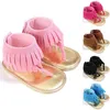 Sandálias pudcoco americano moda moda adorável bebê criança infantil borla mocassin sandália garotas de meninas de solas moles 0-18m 230317