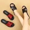 Slippers dames zomer retro vaste kleur zachte bodem comfortabele platte sandalen anti-slip schoenen zapatillas de estar por casa