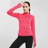 Active Shirts Sports Running Vestes Femmes Zipper Gym Yoga Outwear Slim Col montant Fitness Training Workout Jogging Sportswear Top