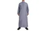 Etnische kleding moslim mode Midden -Oosten mannen met lange mouwen Arabische bemanning nek islamitische vaste kleur kaftan maxi dubai jubba thobe abaya 230317