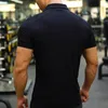 Heren PoloS Men Sport Training Ice Silk Summer Polo T-shirt Korte mouw Male Casual Quick Dry Gym Running Fitness Slim Tees Tops Clothing 230317