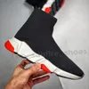 2023 Designer Soque Sapato Casual Sapatos Plataforma Mulher Mulher Fly Knit Speed ​​Speed ​​1.0 Runner Triple Black White Trainer Sneaker Master em relevo Speeds Speeds Booties