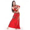 Stage Wear 2023 Women Dancewear Professional Costume Outfit Bra Belt Skirts With Accessories Oriental Belly Dance