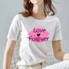 Women's T Shirts Women's T-shirt Summer Funny Lips Printed Pattern Series O-neck Short-sleeved Top Casual All-match Clothing Women