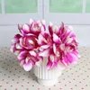 Decorative Flowers Artificial Orchid Bouquet Short Branch Real Feel DIY Wedding Bride Hand Flower Home Table Decoration Party Holiday Gift