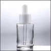 Packing Bottles Glass Essential Oil Per Liquid Reagent Pipette Dropper Bottle Flat Shoder Cylindrical Clear/Frosted/Amber Drop