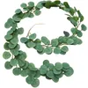 Decorative Flowers 185cm Long Artificial Vine Silk Eucalyptus Rattan Fake Willow Leaf Garland Wall Hanging Ivy Wicker For Home Garden