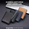 Hommes court portefeuille en cuir PU avec ID banque cartes de crédit fentes hommes adolescents couleur unie décontracté nom porte-carte porte-monnaie sac d'argent