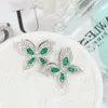 Stud Earrings Be 8 Women High Quality Cubic Zirconia Stone Butterfly Shape Earring Pendientes Mujer Moda E764