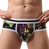 Slip marque hommes dessin animé slips sous-vêtements hommes coton respirant culotte mâle Sexy u-convexe doux impression homme Jock Strap Cuecas