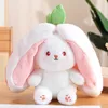 1Pc 18cm Kawaii 과일 변형 된 토끼 플러시 장난감 사랑스러운 토끼 당근 딸기 인형 어린이를위한 박제 달콤한 선물