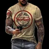 Men's T-Shirts Summer Vintage T Shirt 3d Retro Motorcycle Oversized Tshirts For Men Clothing Biker Racing T-shirts Motor Tees Tops 230317