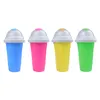 Summer Squeeze Cup Homemade Juice Water Bottle Smoothie Sand Cup Pinch Fast Cooling Magic Ice Cream Slushy Maker Beker