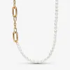 Pearl Necklace 45 cm Chain Pendant Fashion European och American Popular Styles Fit Pandora Designer smycken med låda