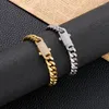 Collier Boucles D'oreilles Ensemble 10mm CNC Zircon Bracelet Hommes Bijoux En Acier Inoxydable Hip Hop