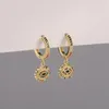 Boucles d'oreilles à tige Tendance de la mode Devil's Eye Color Zircon Simple And Versatile Funky Charm Ladies Accessories