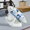 6 trous Ocarina Style chinois Vintage bleu et blanc porcelaine motif ton moyen cadeaux Orff Instruments pour débutants