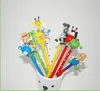 Pencils 24Pcs Windmill Animal Doll designs Non-toxic lead free wooden pencils for school students writing prize/HB/ drawing 230317