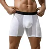 Underpants Sexy Men Underwear Modal Boxers Mesh Panties Man Breathable Pouch Male Boxershorts Cueca Calzoncillo Plus Size L-6XL