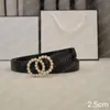 Cinture da uomo moda Cintura in pelle con fibbia diamantata per donna 2,5 cm Larghezza Cintura liscia Uomo Cintura Uomo Ceintures Cinture da donna