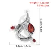 Backs oorbellen rood kristal bengelen vintage manchet oorclip voor vrouwen mode sieraden wijnstok wikkelende gotische punk pircing