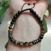 Bangle Be Brave Morse Code Bracelet 6mm Tiger Eye Stone Hematite Beads Handmade Encourage Friendship Cards Bracelets