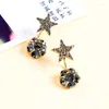 Stud Earrings Trendy Tiny Earring Fashion Jewelry Cute Crystal Five-Pointed Star Love Heart For Women Gift Accessories Custom