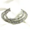 Strand Woman Wrap Bracciale 55CM Grey Moon Stone 4 MM Nature Labradonite Collana di perline Non di vetro Davvero Gary Moonstone