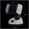 2016 Supporto per auto Diamond Bling Cell Phone Girl Crystal Mount Fit Mobile Accessori interni per le donne Drop Delivery Cellulari Moto E Dhhqz