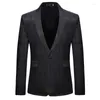 Men's Suits Men's Blazer Outdoor Casual /Daily Daily Wear Going Out Office & Career Single Breasted One-button Shawl Collar Warm Ups