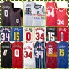 15 Jokic Damian Lillard Basketball Jerseys Retro Mesh Olajuwon Mitchell 0 34 Black LaMelo Ball Ja Morant White 2 12 35 Shirt Kevin Durant Mens